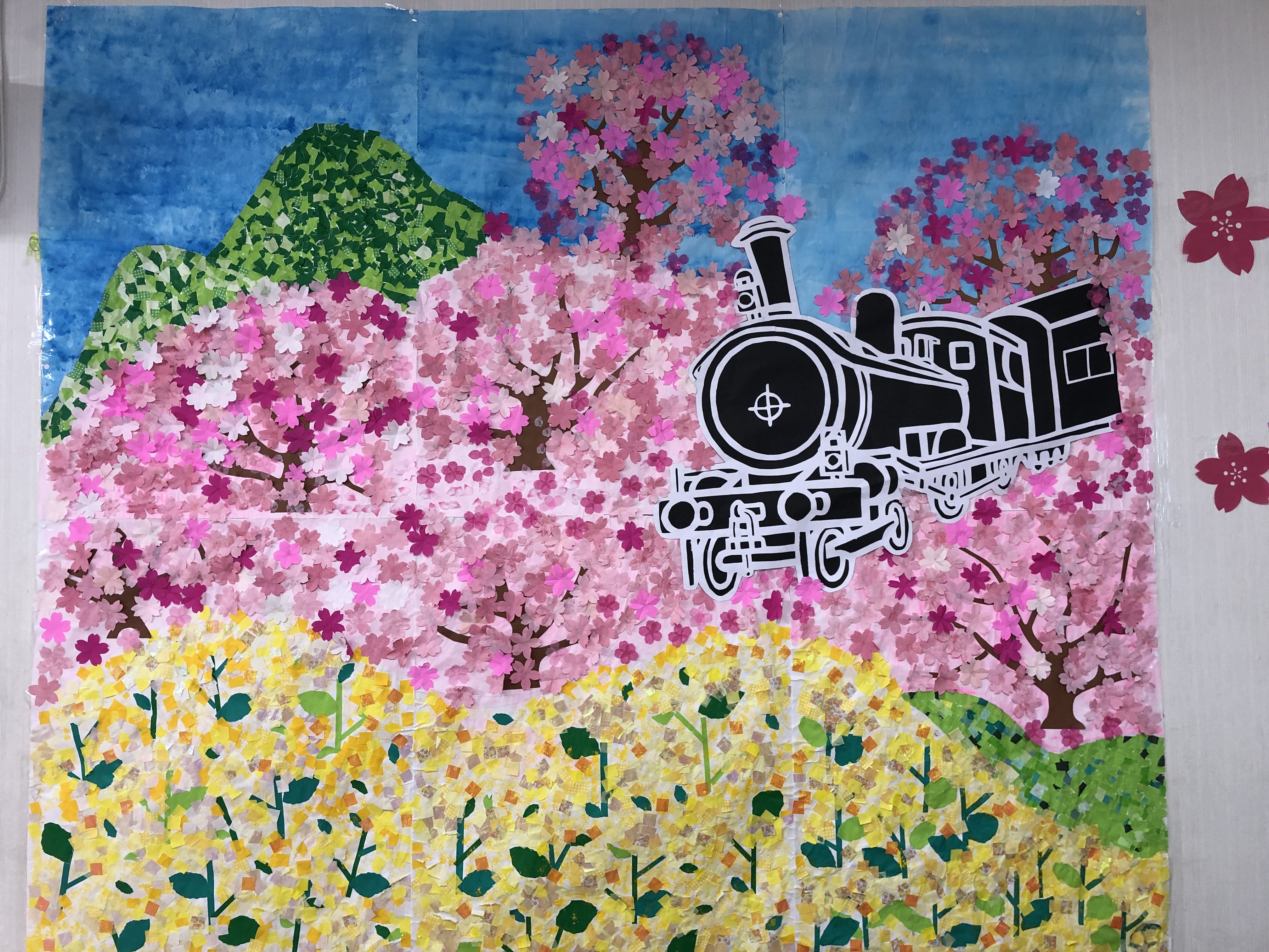 春の壁画完成 Ohana 静岡市清水区の放課後等デイサービス